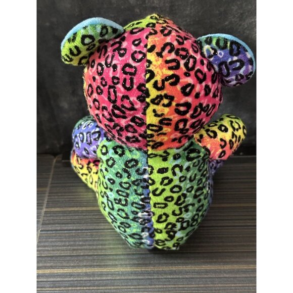 A&A Global Cheetah Spotted Plush Stuffed Animal 10 Inch Leopard Rainbow Colored - Picture 6 of 8